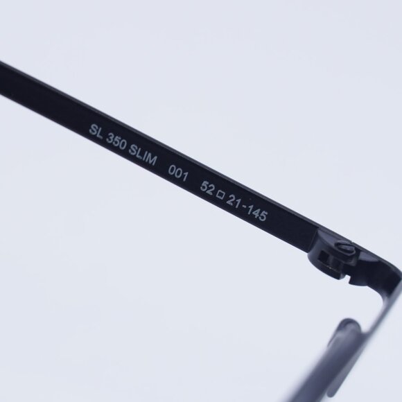 Saint Laurent SL 350 SLIM 001 Sunglasses Black Square Frame, Black Lenses - Picture 7 of 8